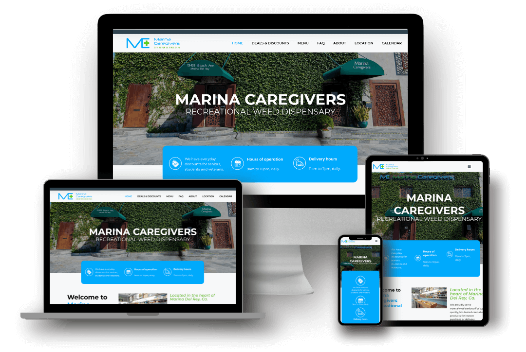 Web Design for Dispensaries - Marina Caregivers